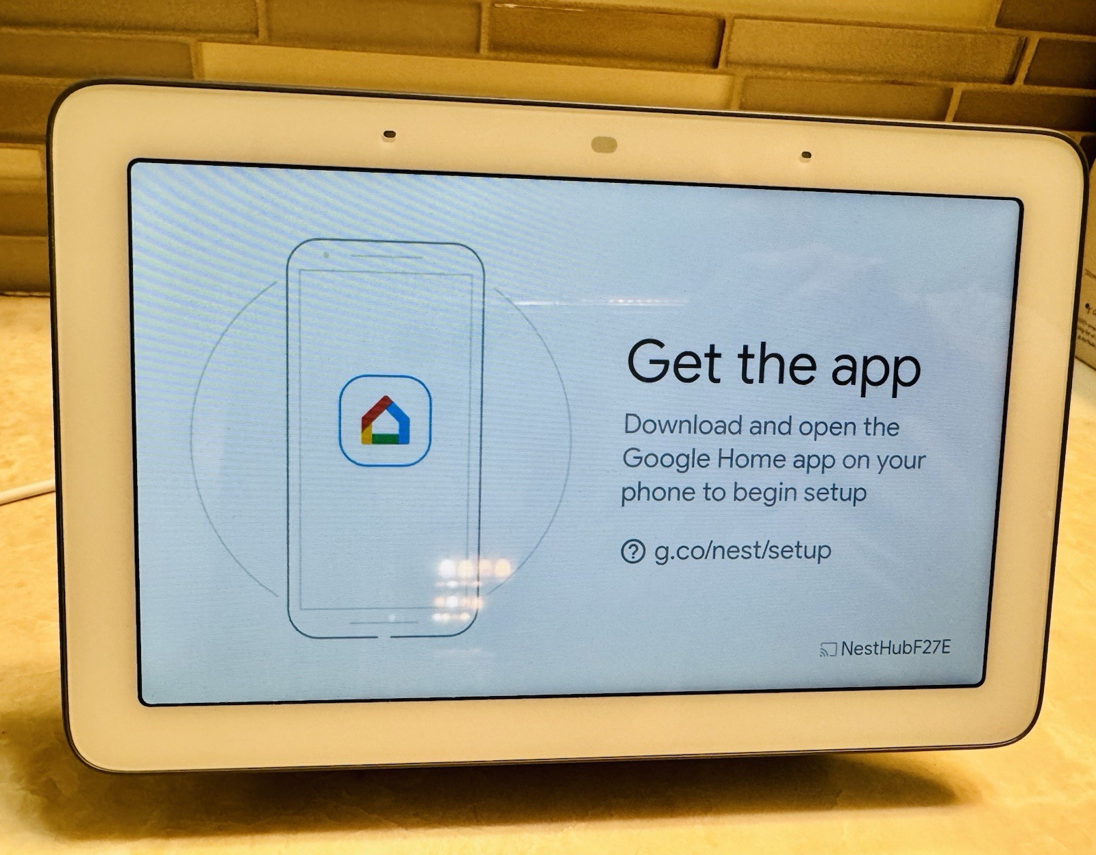 Google Home Hub Smart Display White/Power Adapter, Original Box tested working
