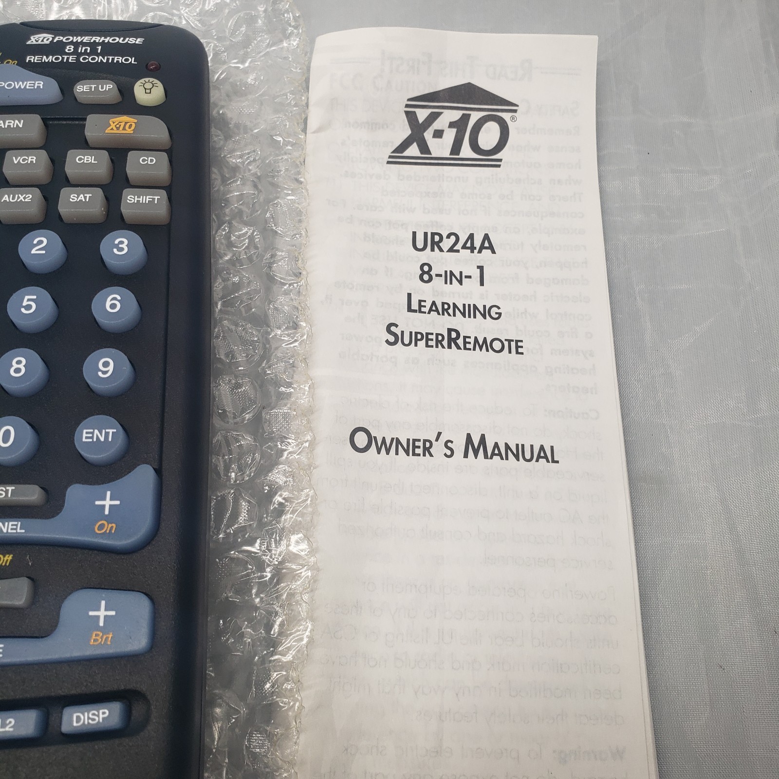 X10 Powerhouse 8 in 1 Learning Remote Control Universal RF Remote UR24A