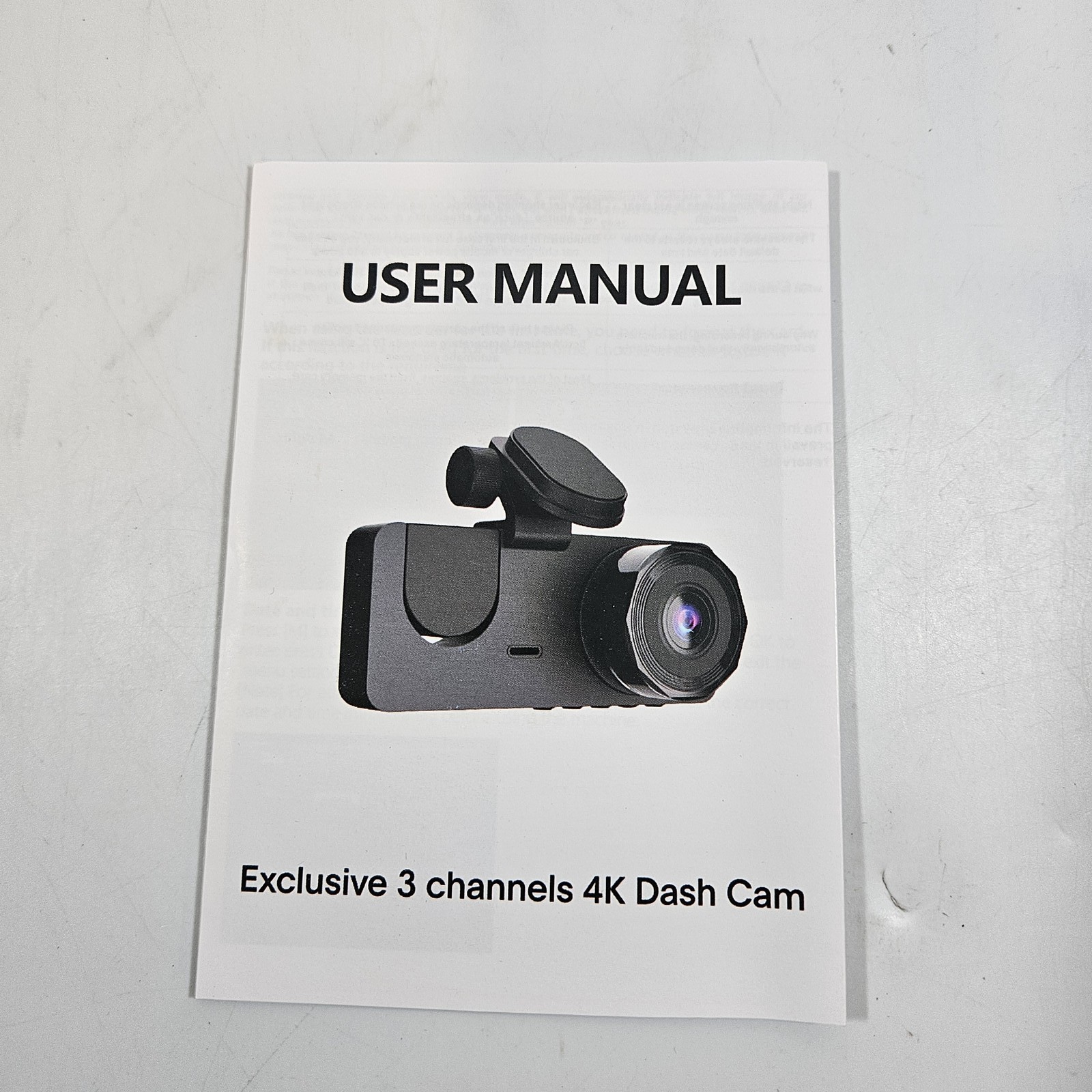 Dash Cam Front and Rear Inside,4K Full HD 3 Channel Dash Camera for Cars, Free 3