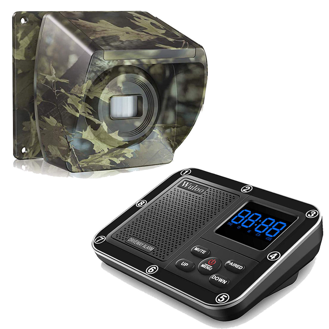 Driveway Sensor Alarms Wireless Rechargeable Motion Detectors Outside Waterproof