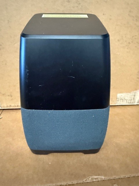 Insignia Smart Speaker NS-CSPGASP2 Black Grey Fabric Base Google Assistant