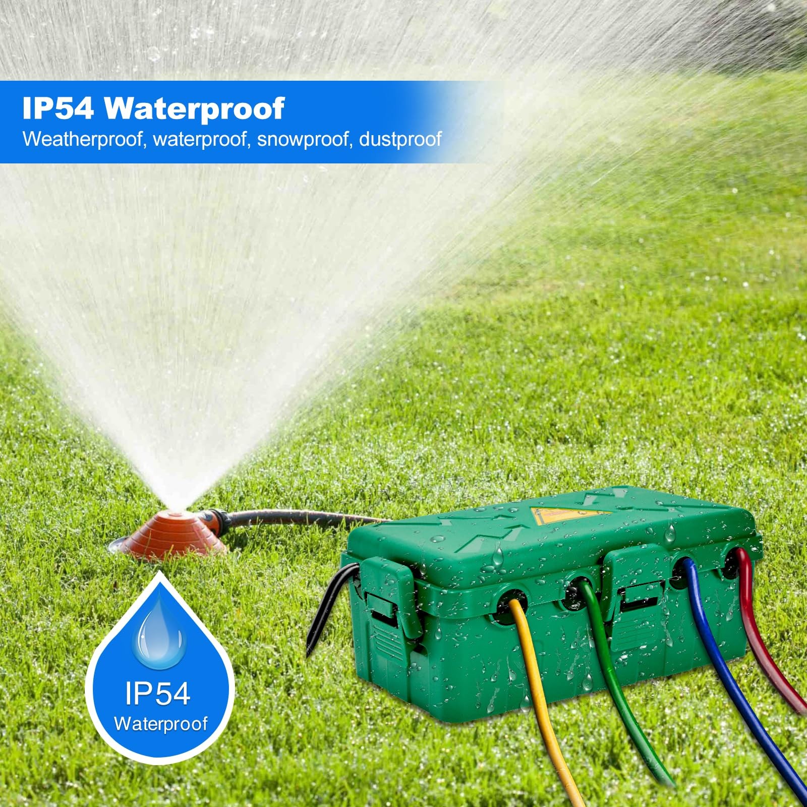 Hrensaw Medium Outdoor Electrical Box(10.6×5.7×4.9inch),Weatherproof Green