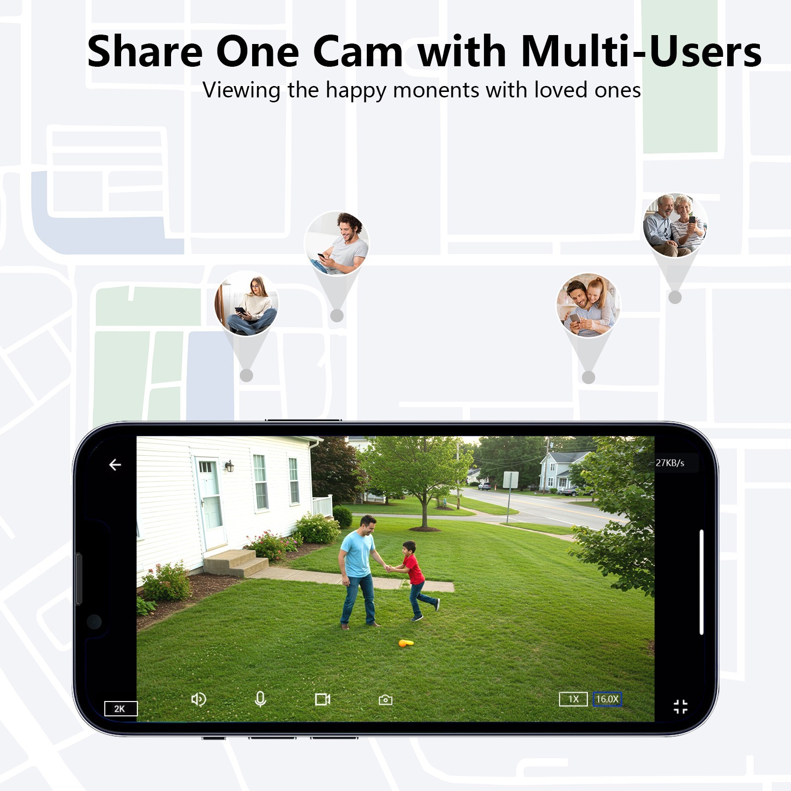 Wansview 2K 3MP Dual-Cam Solar Wireless Security Camera 360°PTZ Human Detection