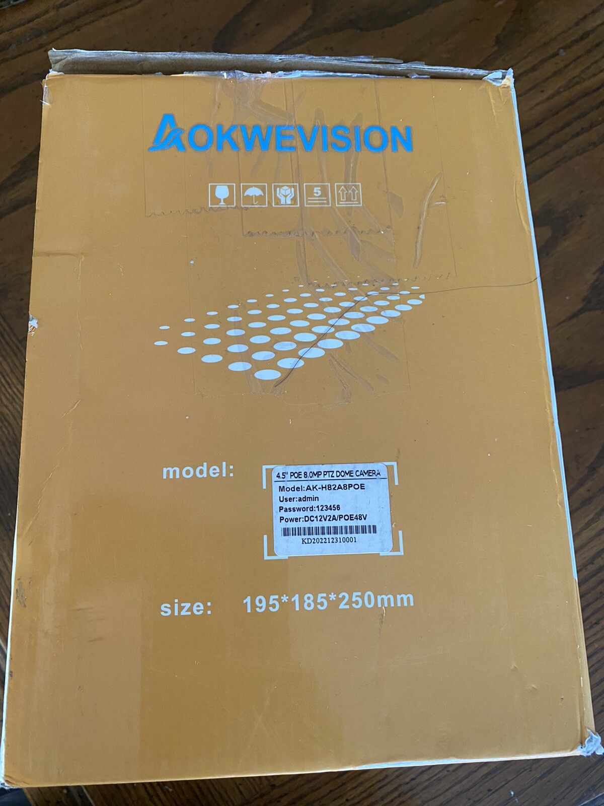 AOKWEVIS 8MP 4K POE IP Camera Outdoor CCTV PTZ Dome Home Security Camera