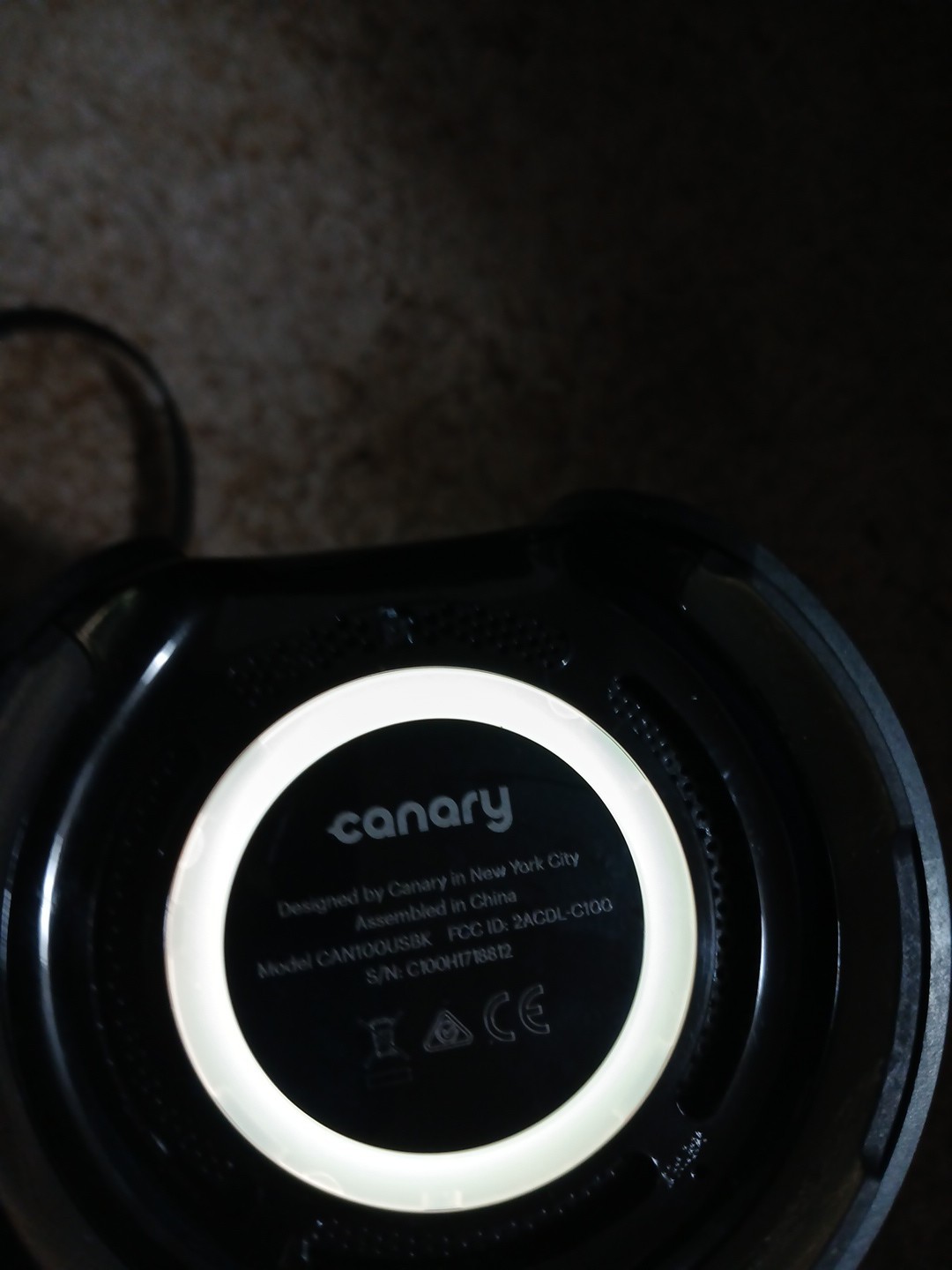 Canary Wireless Security Camera with Charging Cord