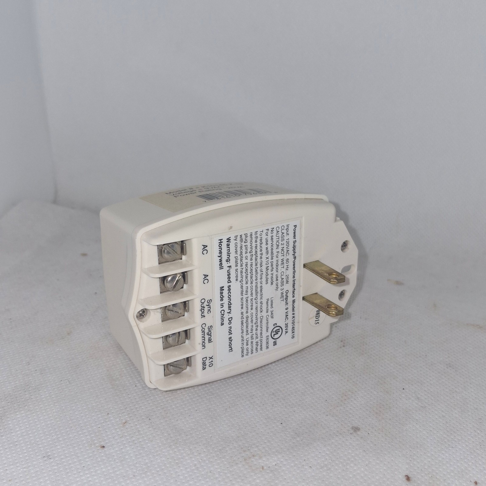EUC Honeywell K10145X10 Transformer 120VAC 60HZ 25 WATT 9 VAC 25VA Powerline