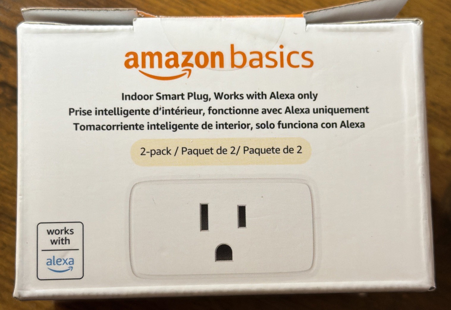 Amazon Basics Smart Plug, Works with Alexa Only, 2.4 Ghz Wi-Fi, No Hub Required,