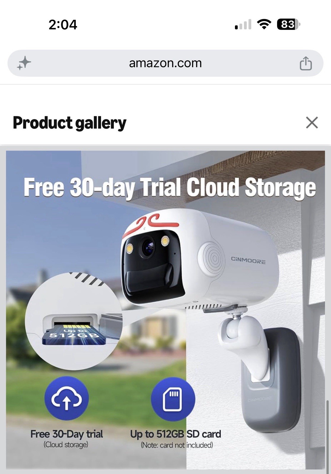 Security Camera Wireless Outdoor, 2.4G WiFi, Cameras for Home Security Indoor,