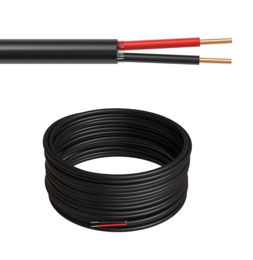 500FT Outdoor Alarm Security Cable 22AWG 22/2 SOLID CCA Direct Burial Bulk Wire