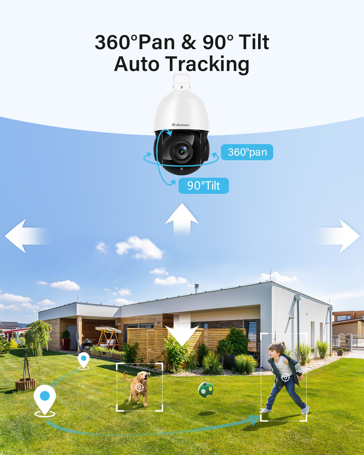 4K 8MP POE PTZ Security IP Camera 30x Zoom CCTV HIKVISION Compatible IR JENNOV