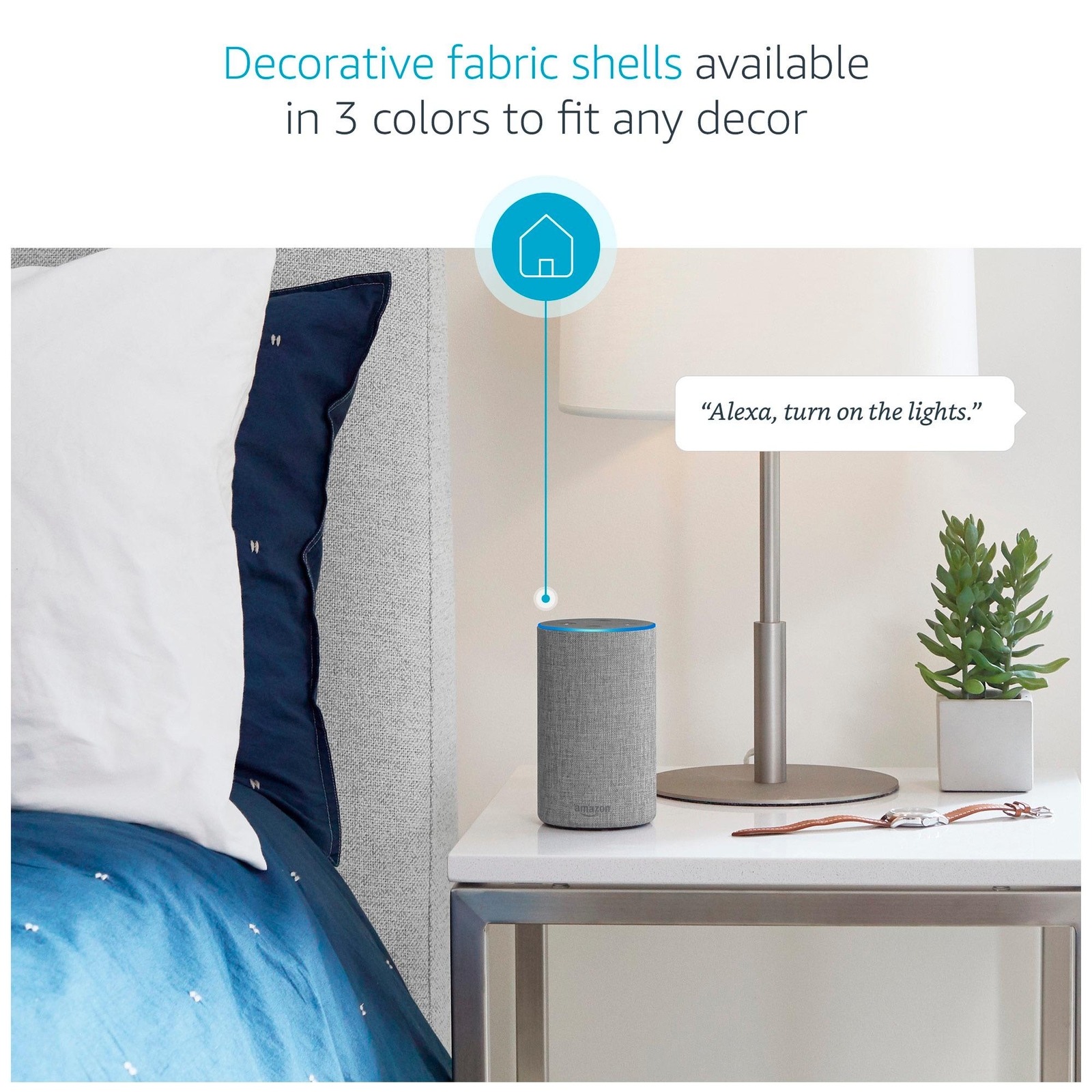 Amazon Echo 2nd Gen Smart Speaker Alexa and Dolby Processing Charcoal Fabric