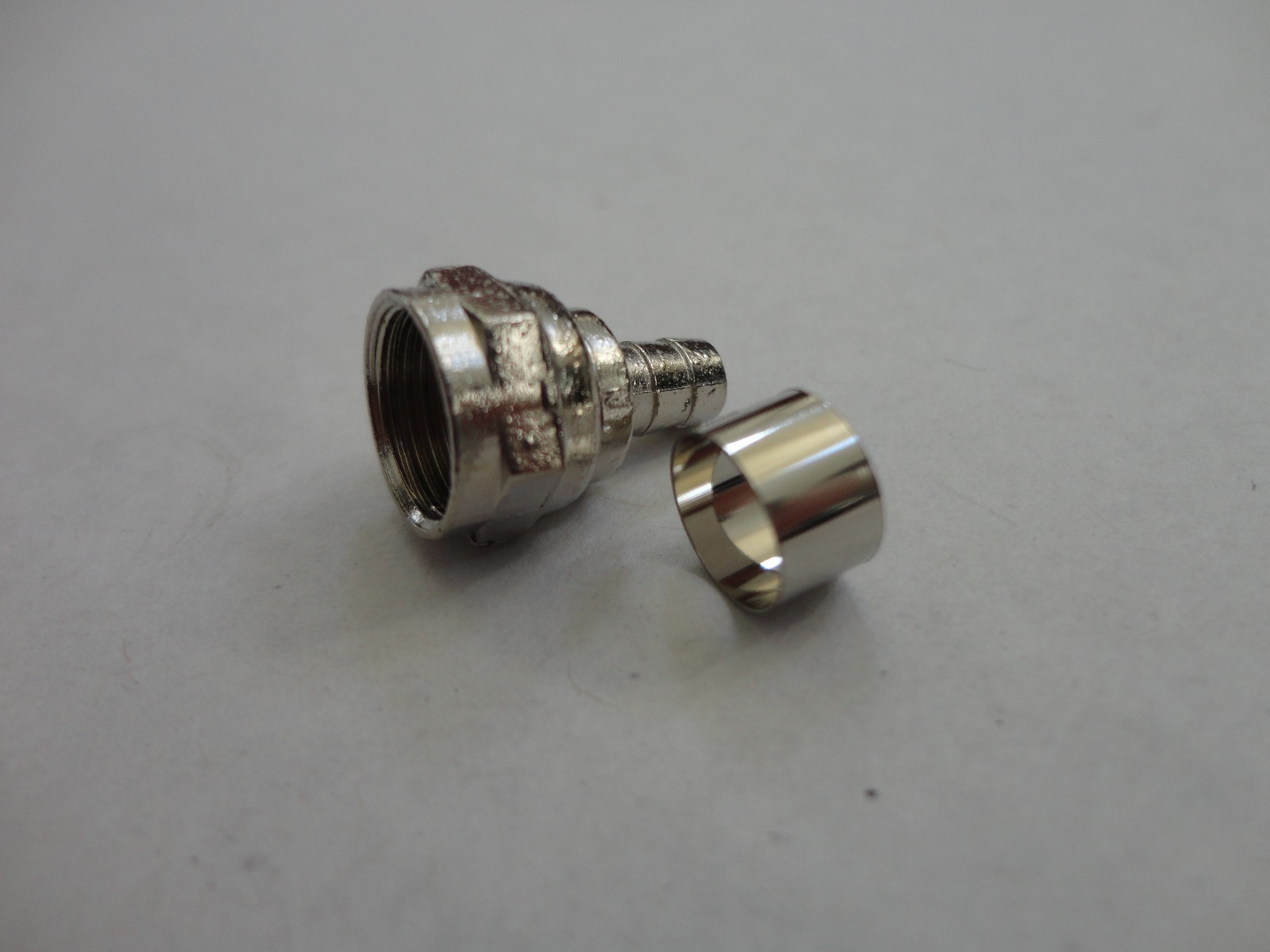 10 Pack – F-Type Connector with Crimp on Ring RG59U Coaxial Adapter Plugs