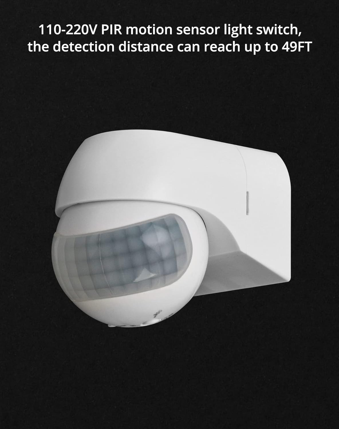 110-220V PIR Motion Sensor Light Switch, 2 Pack, High Sensitive Waterproof Wall