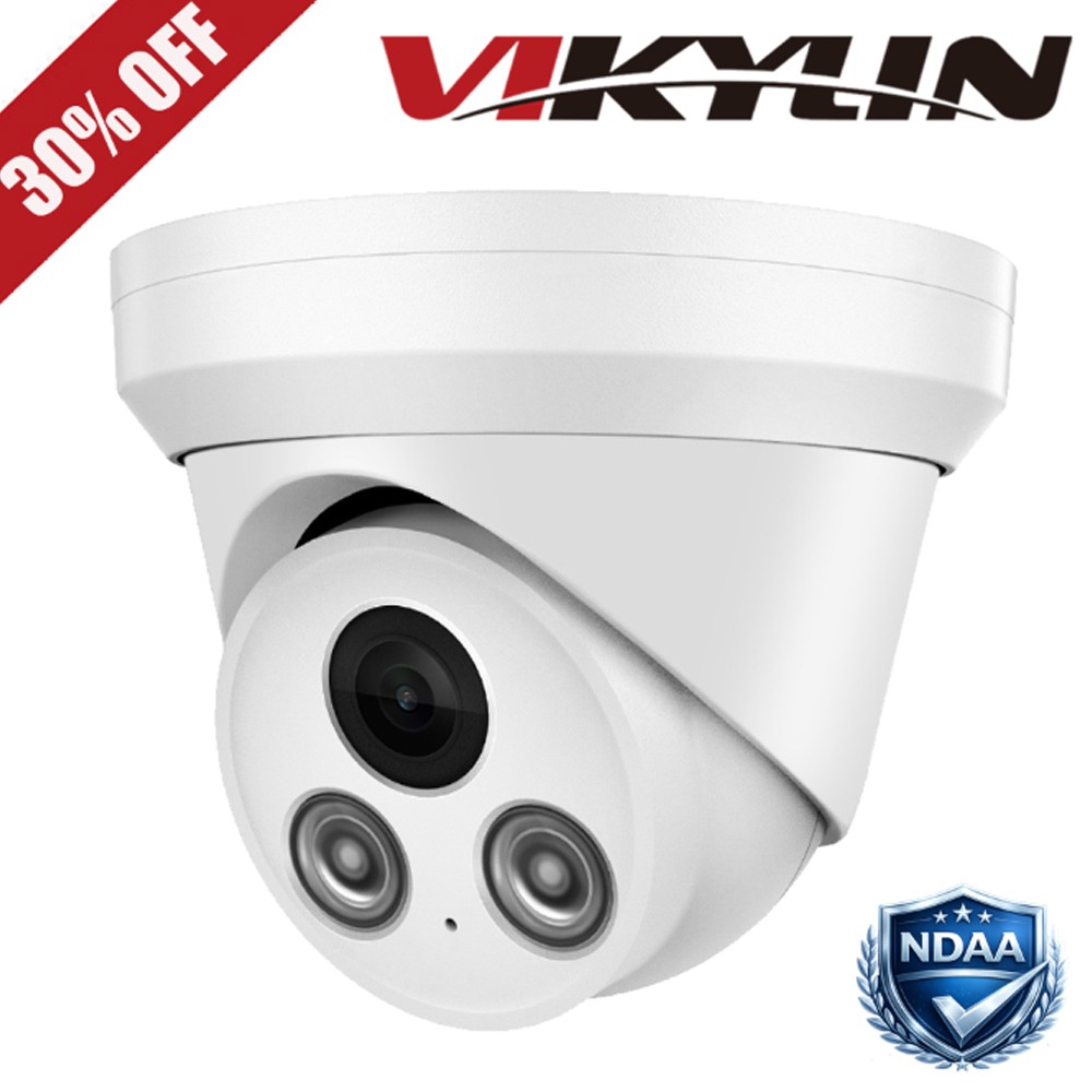 Vikylin 5MP IP Camera IR 30m Night Vision POE MIC Security Outdoor Metal H265+