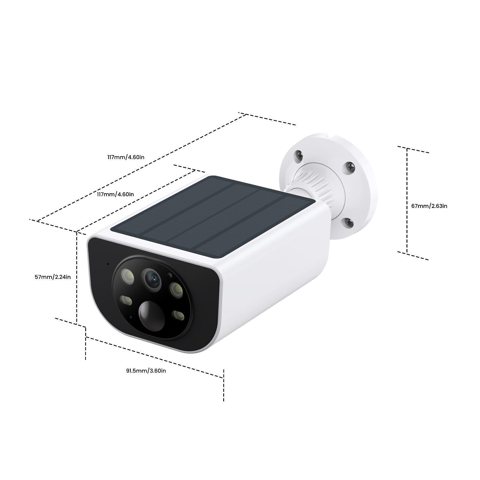 Wansview 2K Solar Security Camera Color Night Vision Outdoor Cam Wireless WiFi