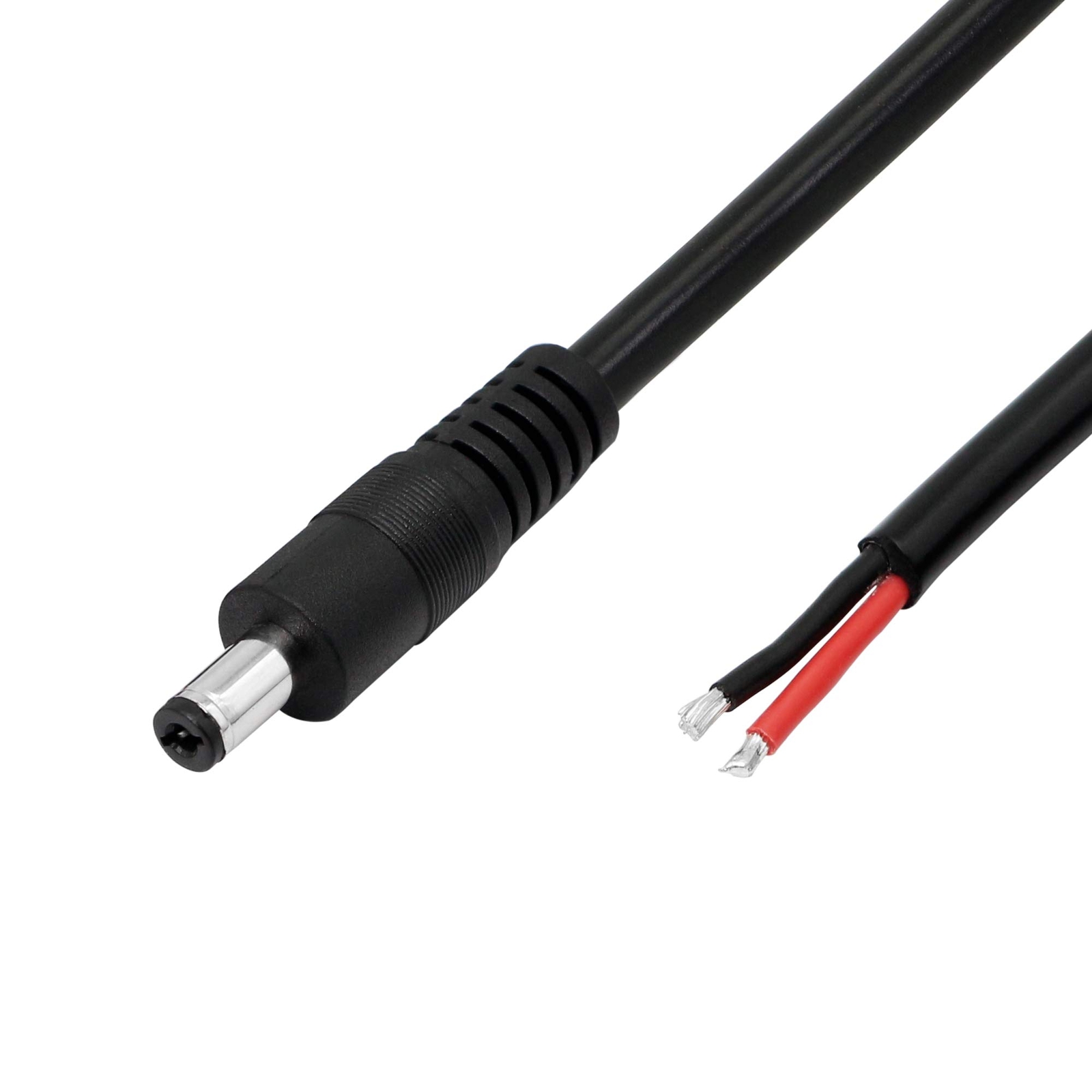 DC Power Pigtails Cable,3FT DC 5.5MM x 2.1MM Male Plug to Bare Wire Open End