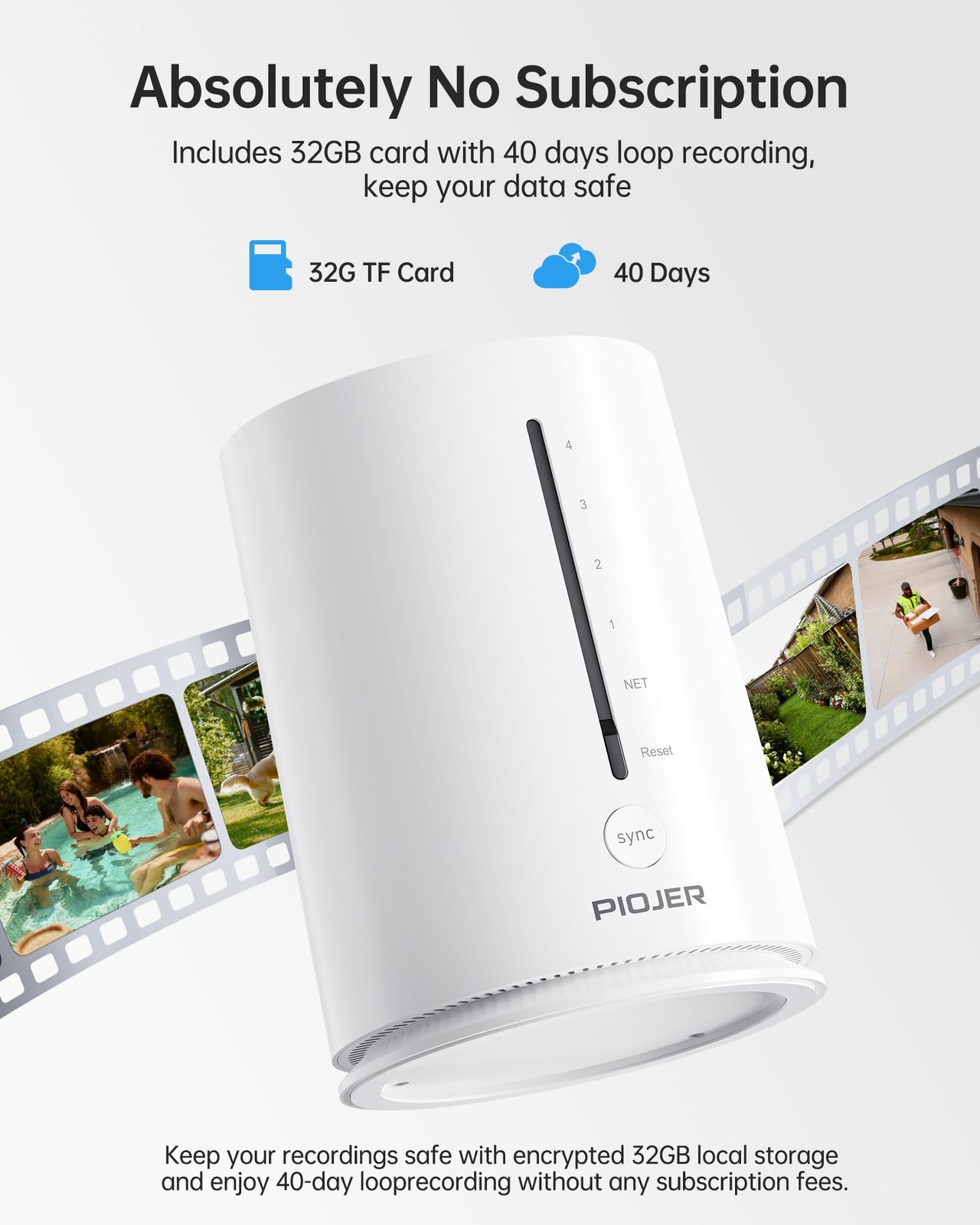PIOJER Solar Security Camera Wireless Outdoor Dual-Lens 2K(2MP Wide-Angle & 2…
