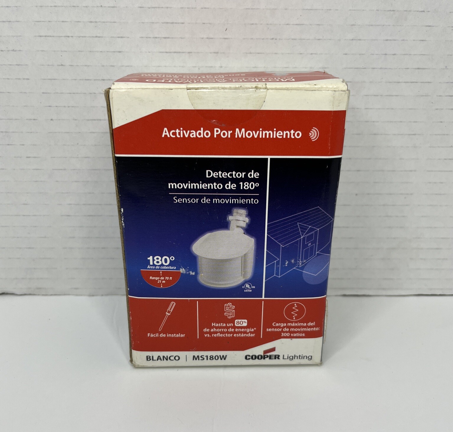 Cooper Lighting MS180W Replacement Motion Security Sensor Floodlight, White