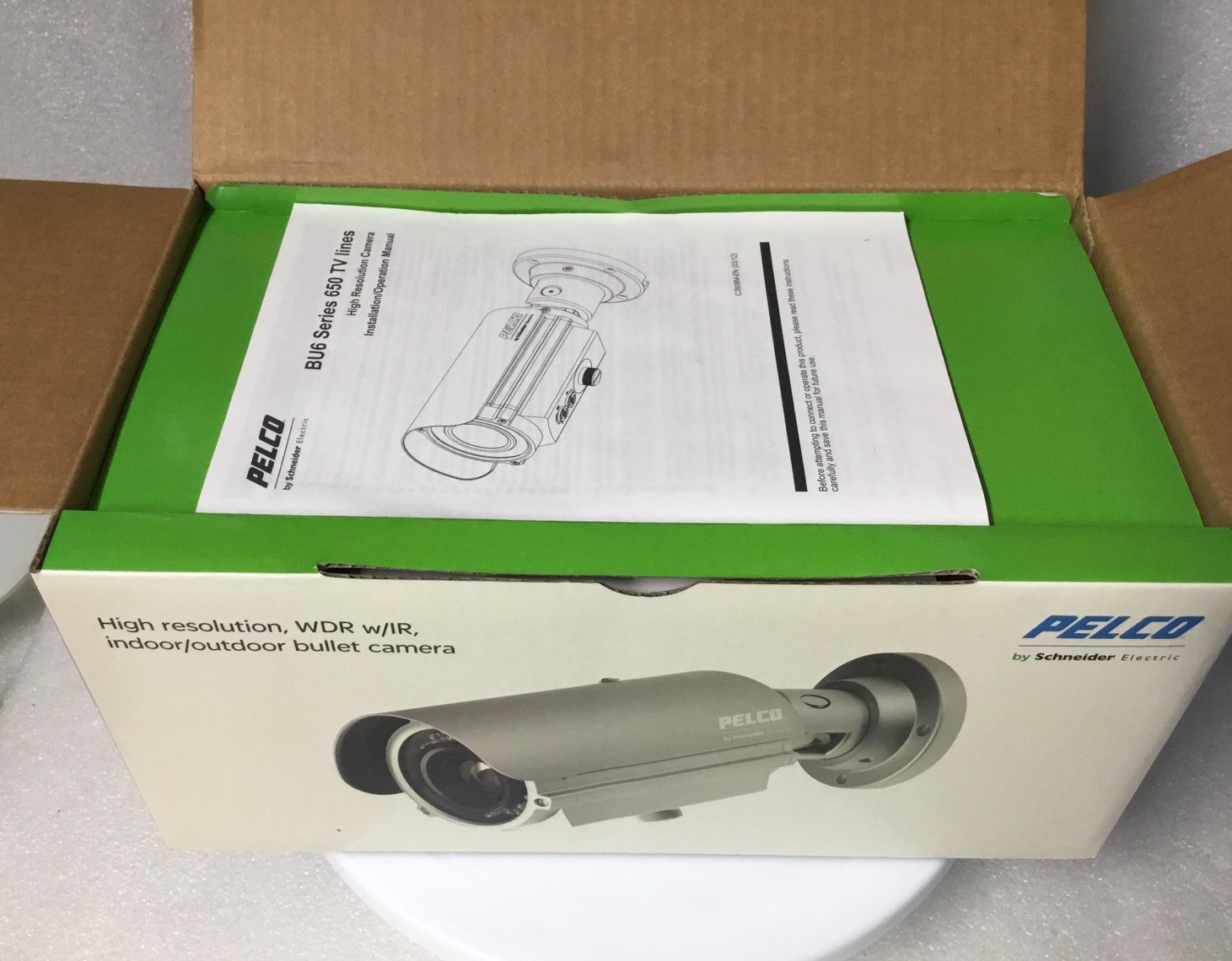 Pelco BU6-IRWV50-6 Security Color Camera 650TVL 6-50mm WeatherProof SN:1069 NEW!
