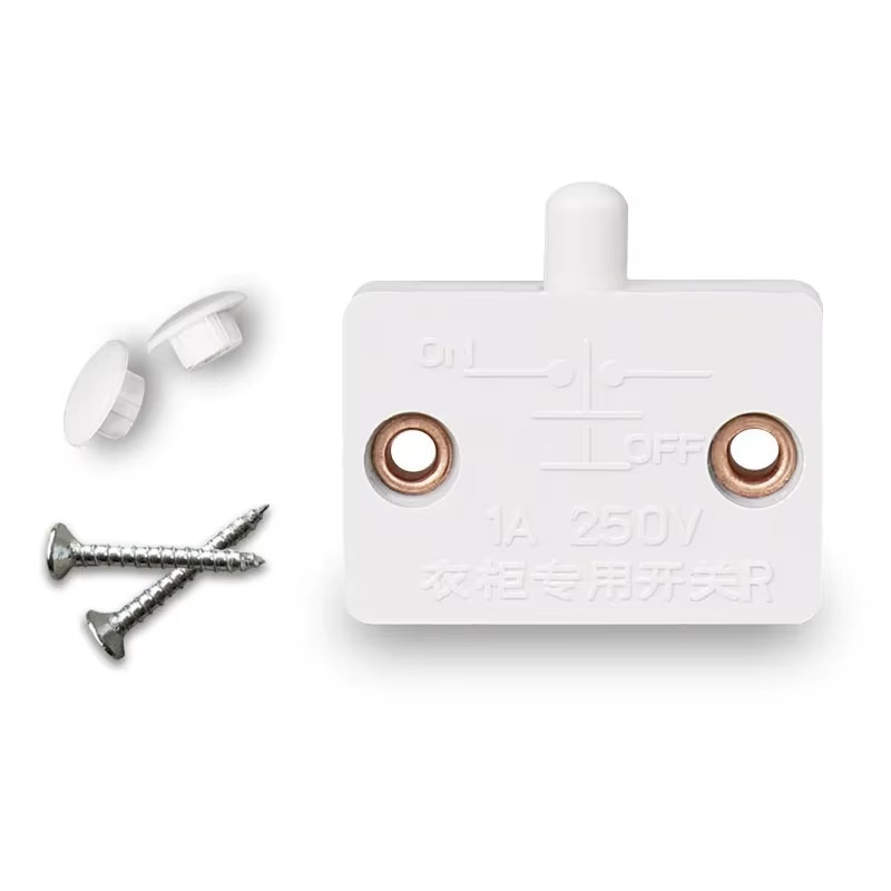 1Set Household Automatic Reset Switch Closet Cabinet Light Door Control Wardrobe