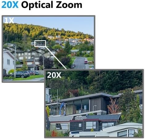 4K 8MP High Speed PTZ Camera Outdoor, IP PoE+ Security Dome, 20X Optical Zoom…