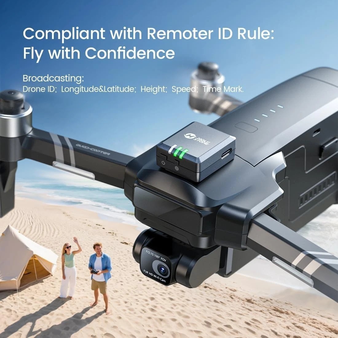 FAA Compliant Remote Identification broadcast Module Spare Parts for GPS Dron…