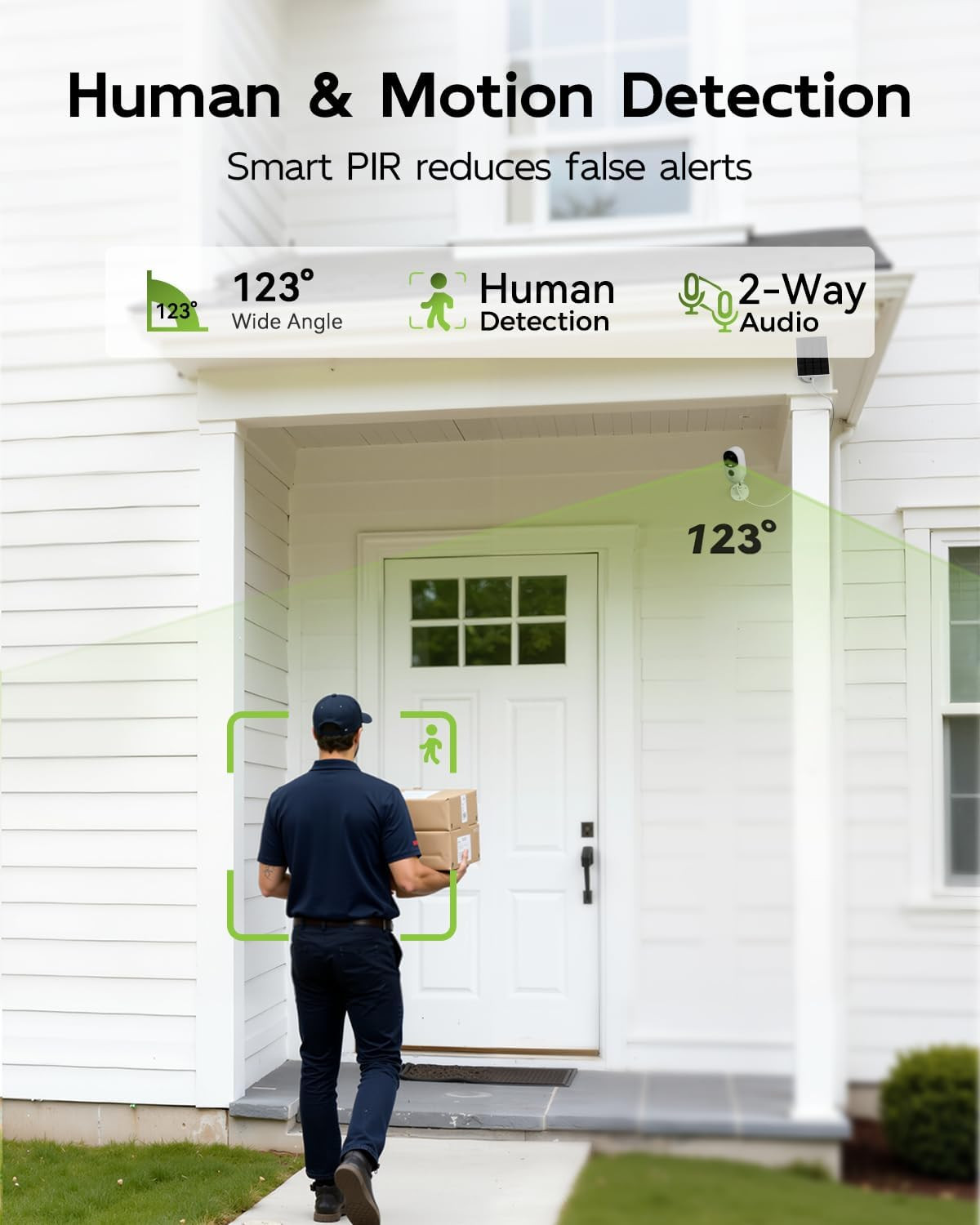 Solar 4MP Wireless Security Cameras – Color Night Vision, No Subscription, 2-Way