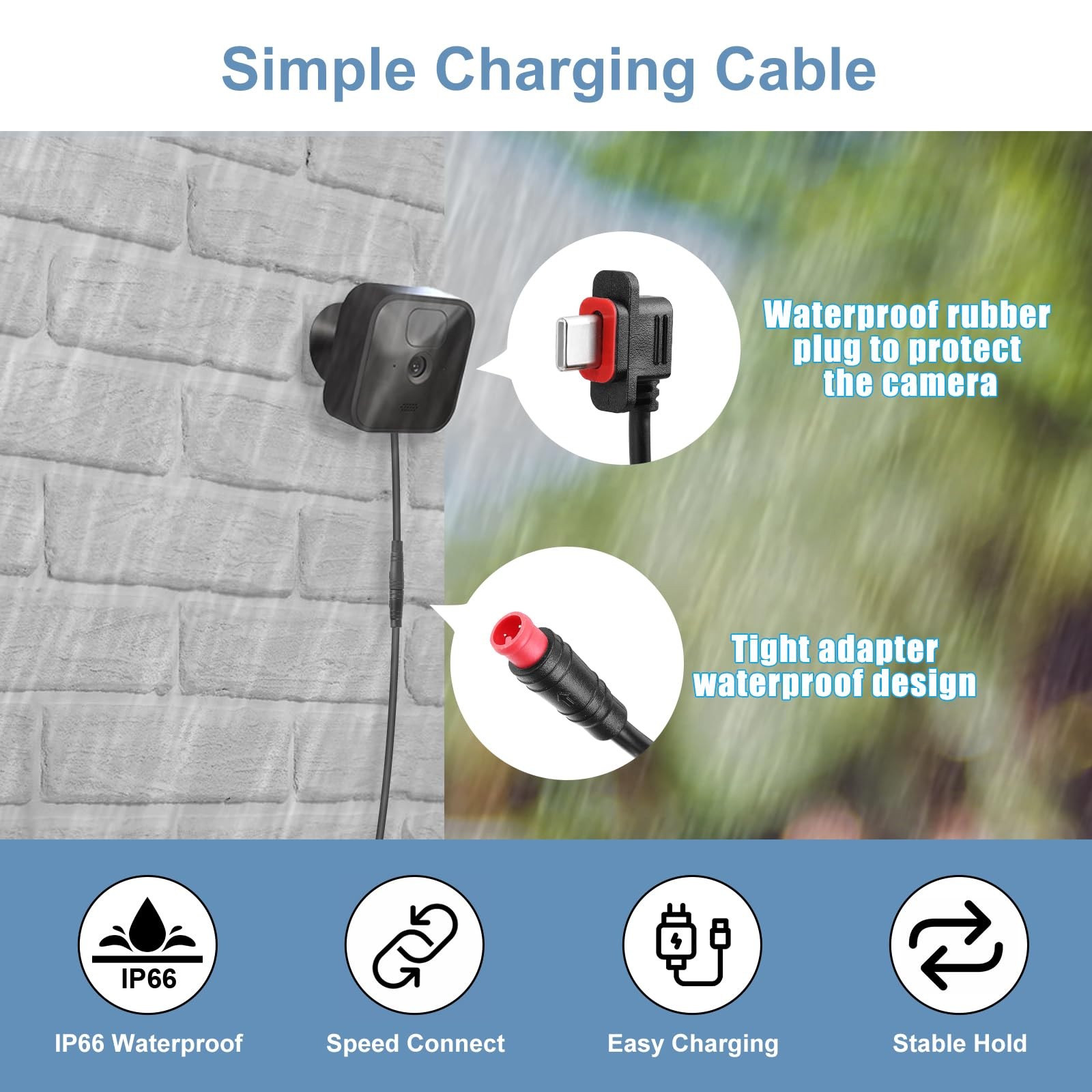 Cwowhihui 23ft/7m Power Cable and Adapter for Blink Outdoor 4 4th Gen & 3rd G…