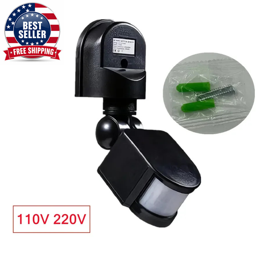 PIR Motion Sensor Switch 110V~265V LED Infrared PIR Motion Sensor Detector Wall