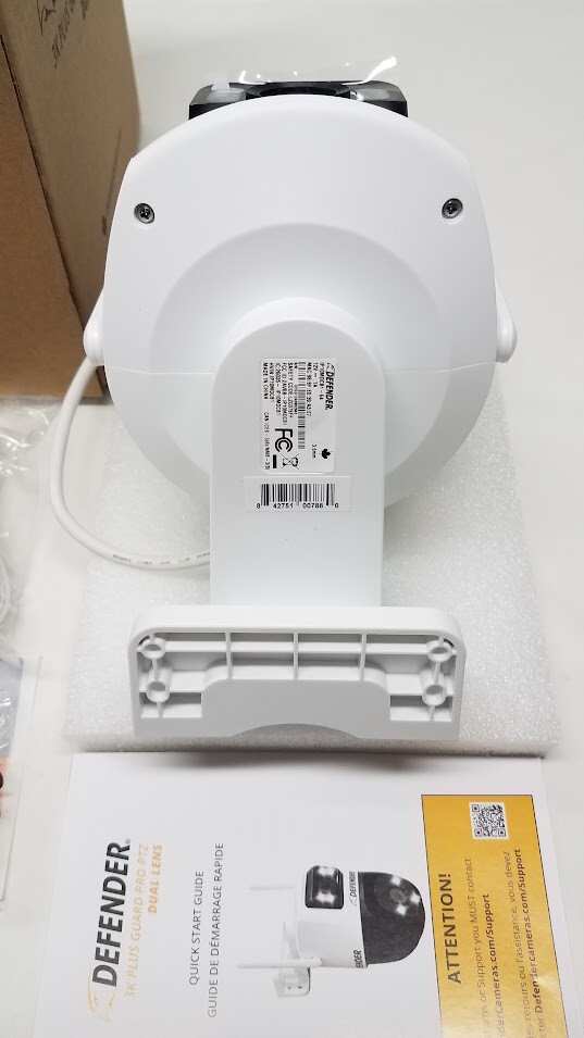 Defender AI Powered Guard Pro 3K Plus PTZ Dual Lens Security Camera 64GB