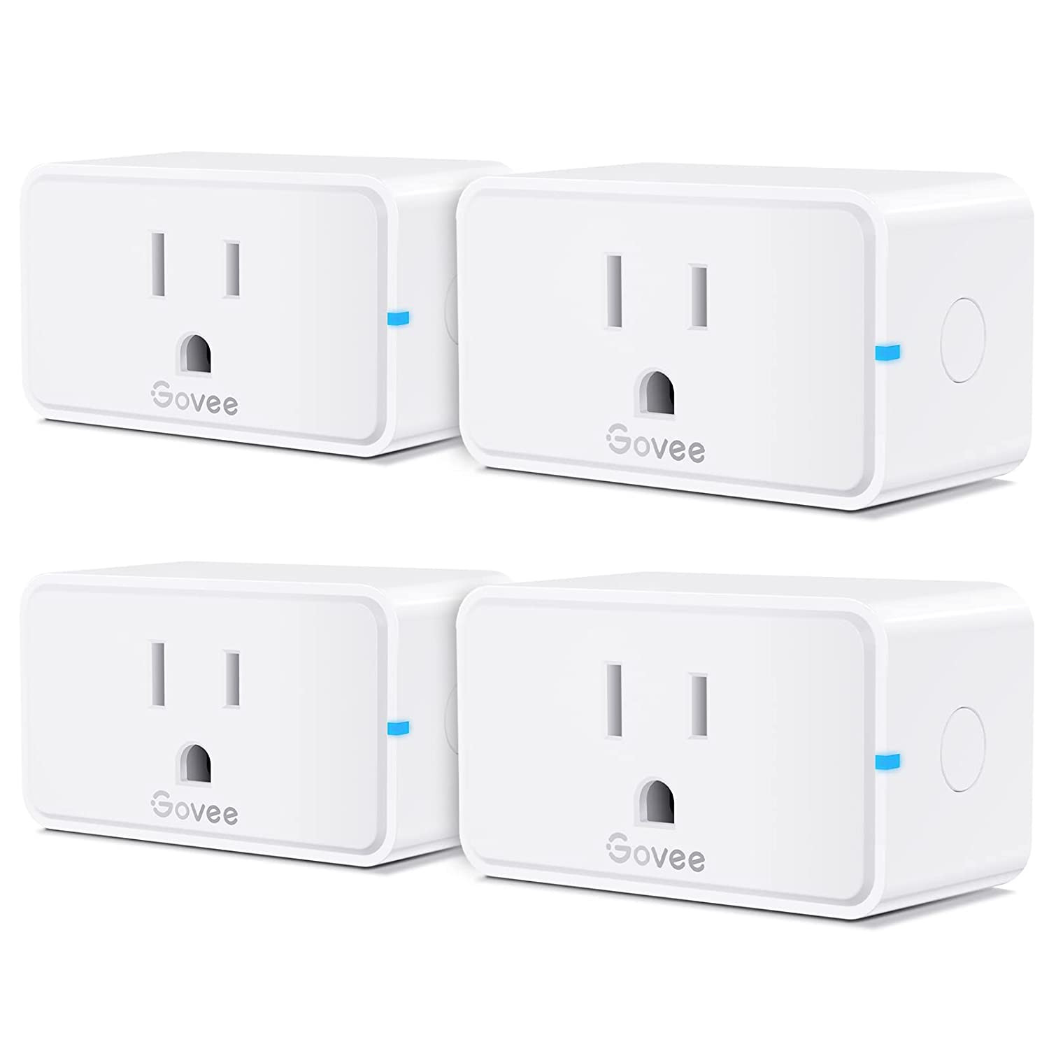 Smart Plug 15A, Wifi Bluetooth Outlets 4 Pack Work with Alexa and Google Assista