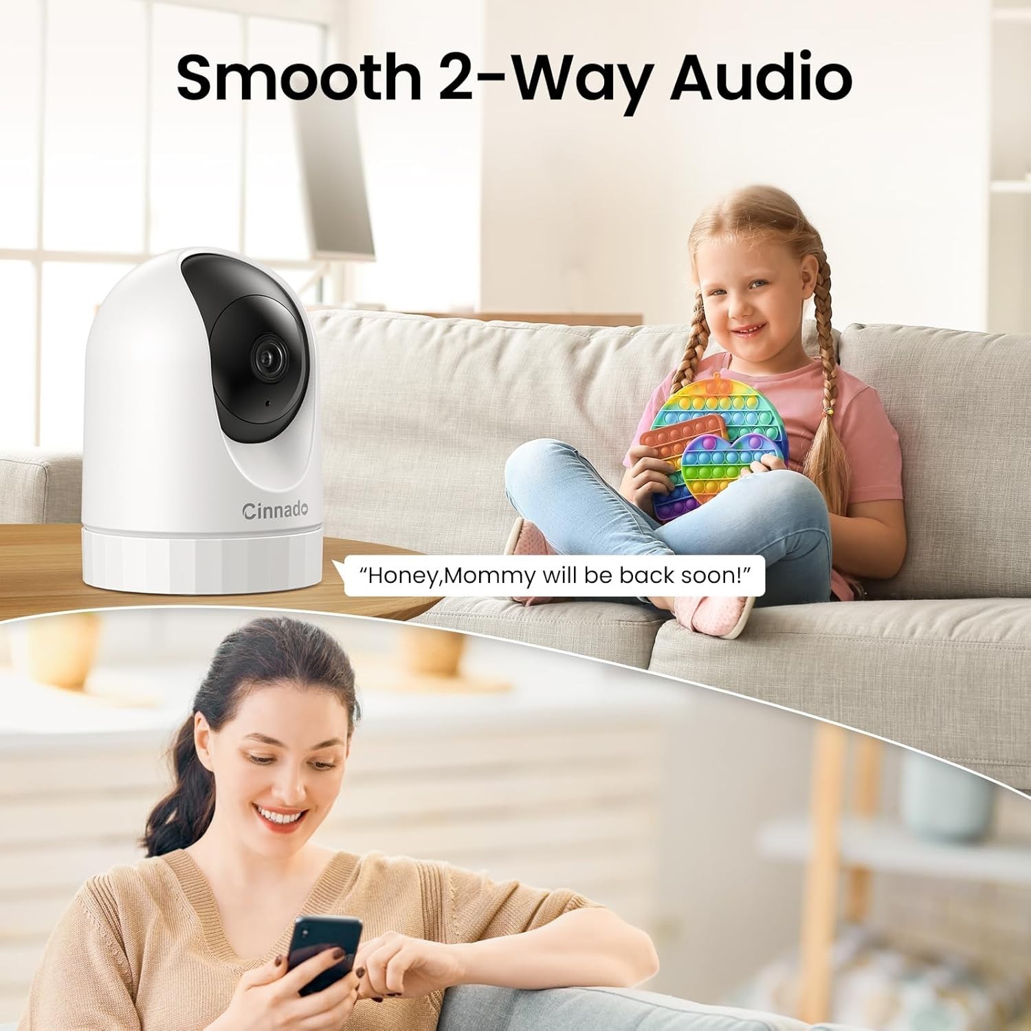 360° WiFi Indoor Camera with Motion Detection & Cloud Storage – Family Safety