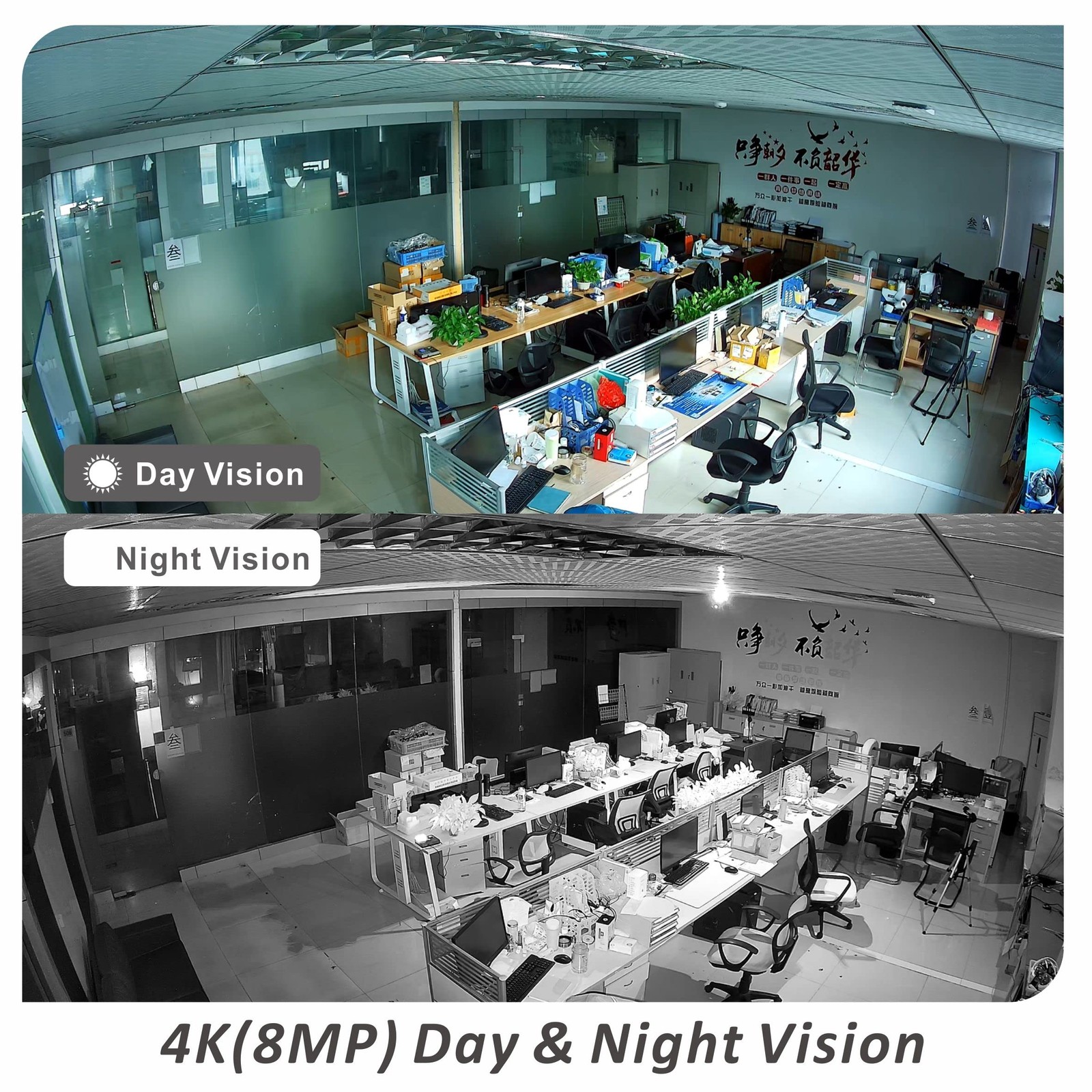 4K 2.5” PoE PTZ IP Camera with Mic/Audio, Pan 0~355° Tilt 0~90°