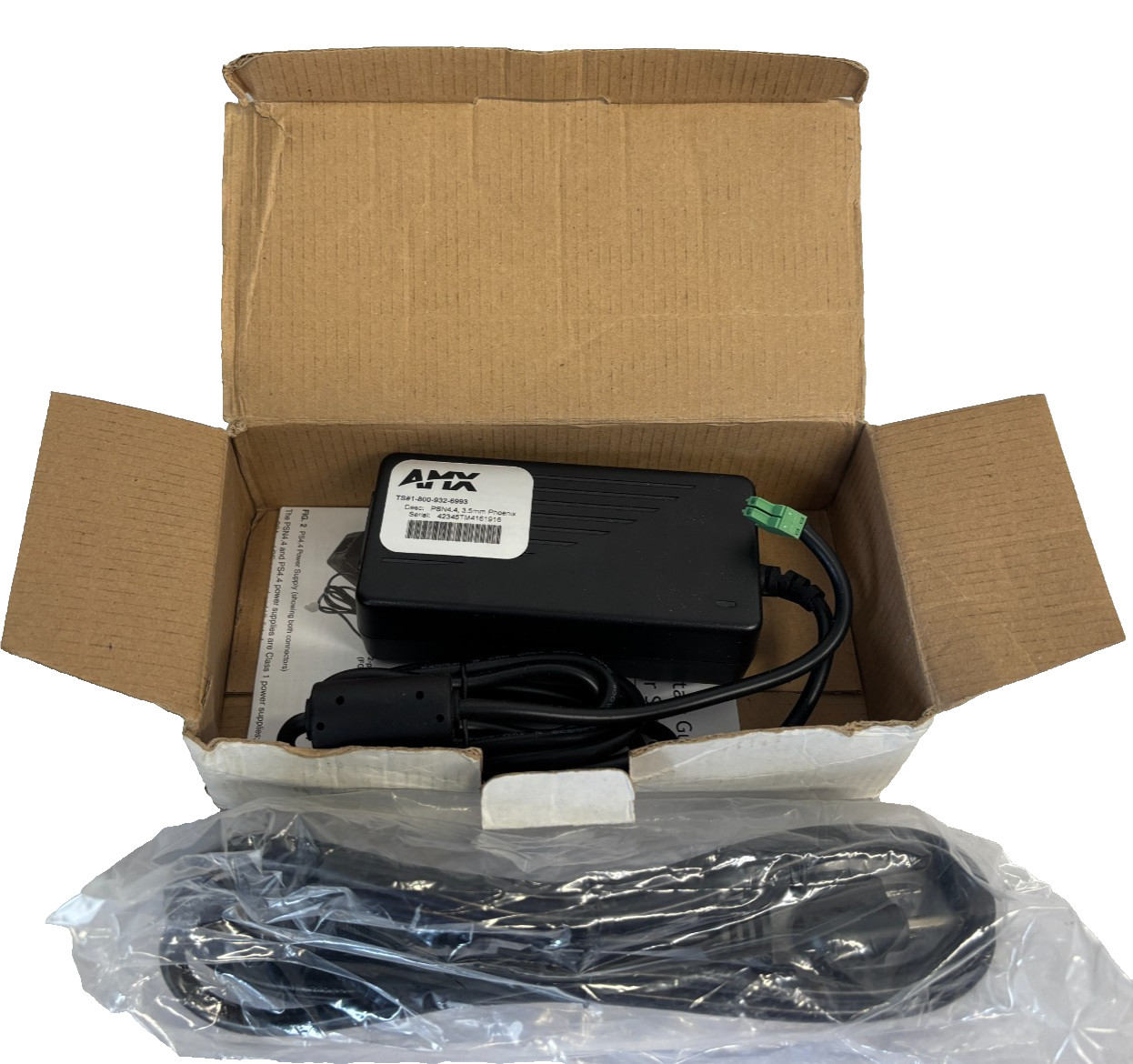 AMX FG423-45, Power Supply Genuine PSN4.4 w/ 3.5mm Phoenix – New!