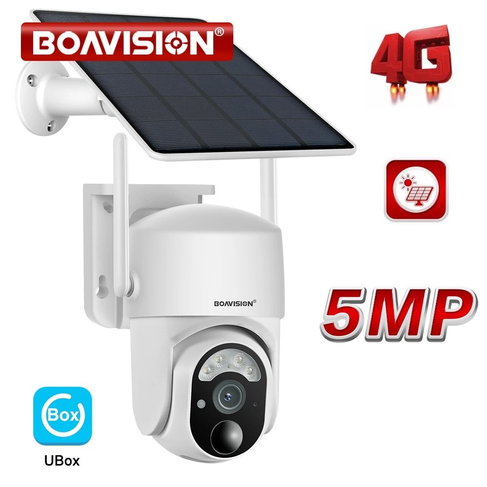 Cellular Outdoor Security Camera (4G LTE, Solar Powered, PTZ, 5MP)