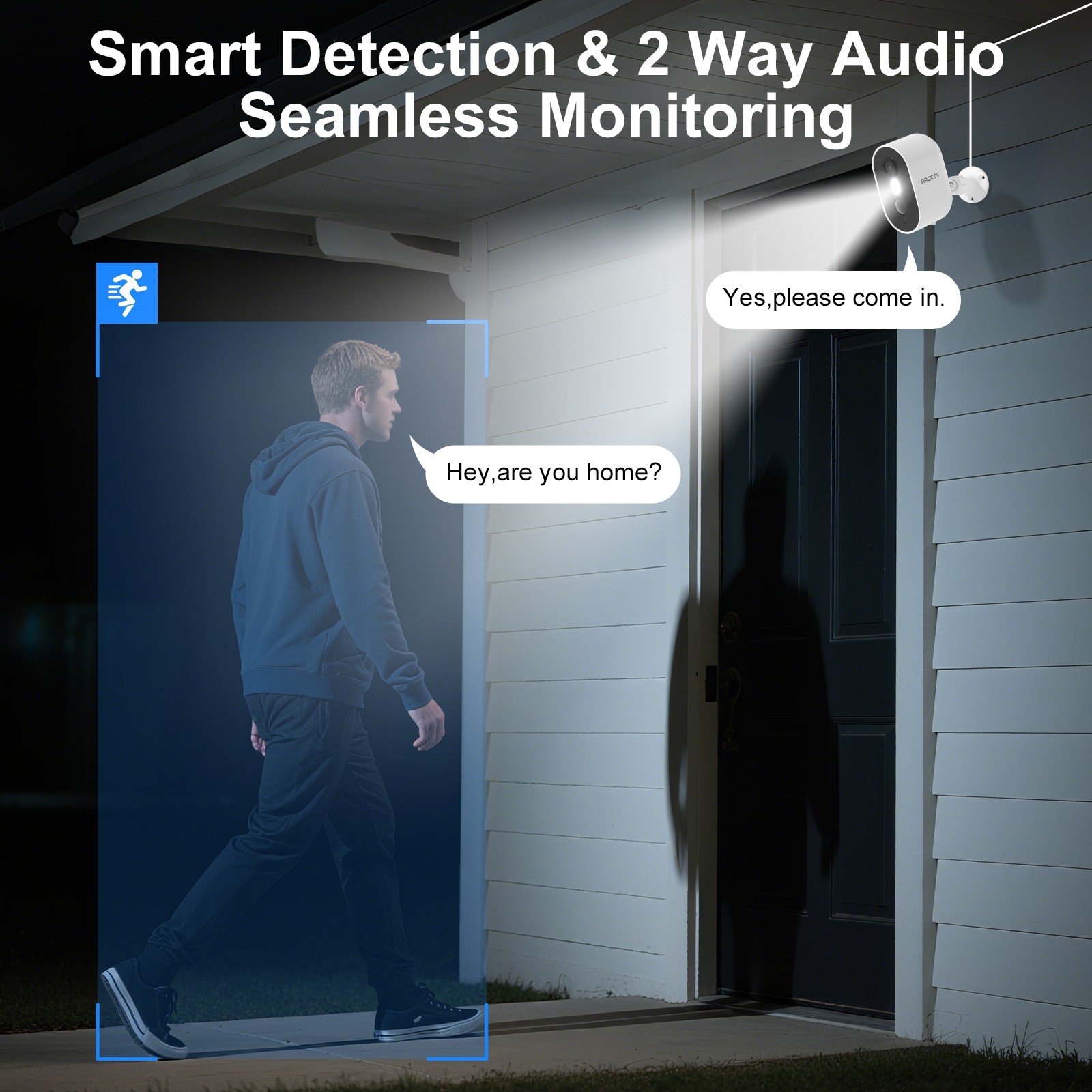 ARCCTV 4MP Solar Battery Powered WiFi Security Camera Home Outdoor Wireless CCTV