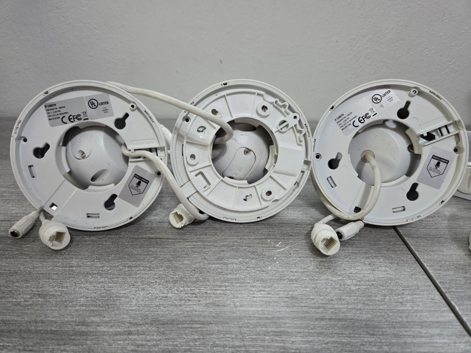 Lot of 3 Turret IP Camera 4MP 2.8mm – HNC3IV341TM-IRAS/28 Incomplete Untested
