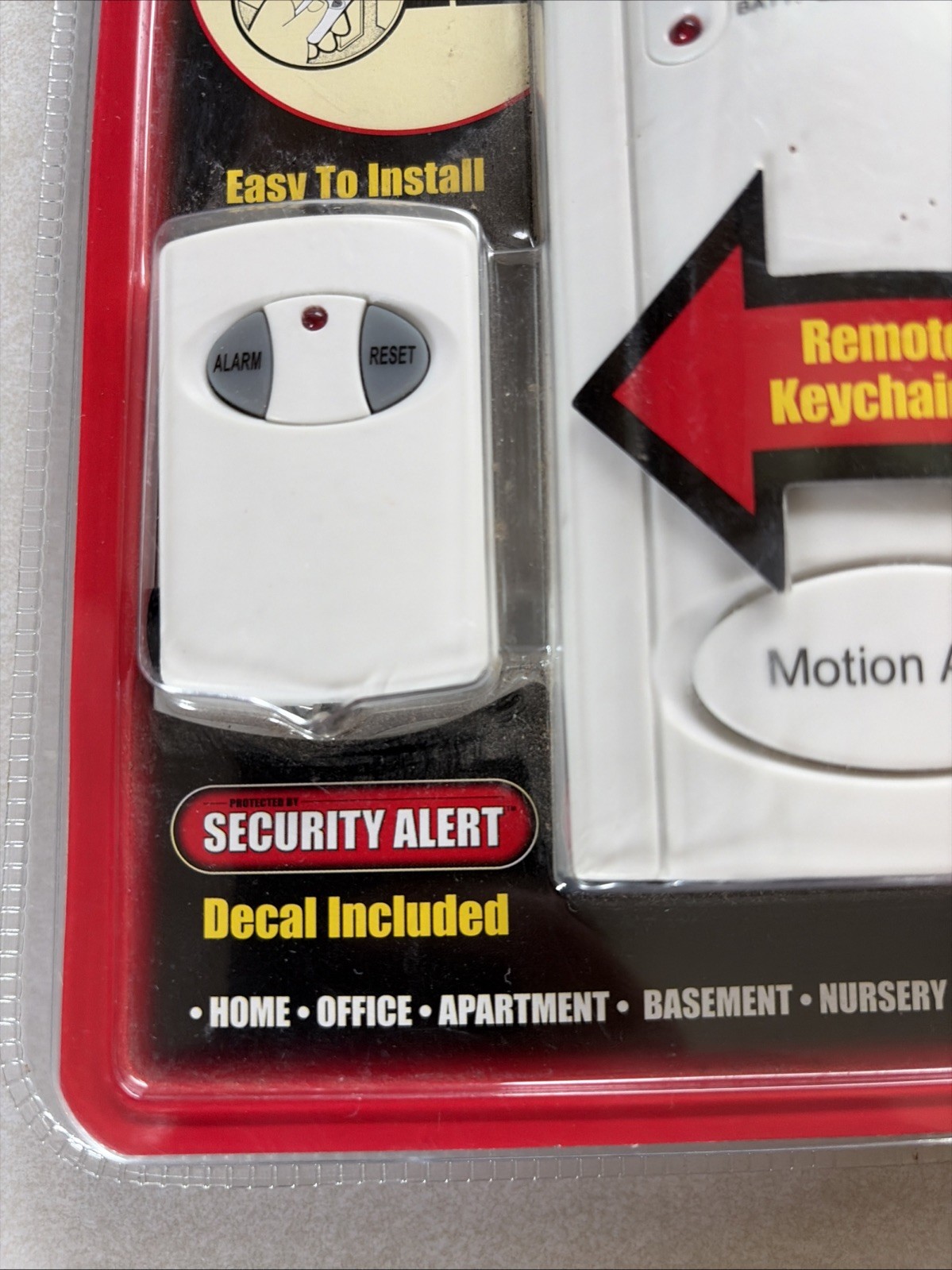 Security Alert System Motion Sensor Alarm Castlehill Products 110db W/Remote NIP