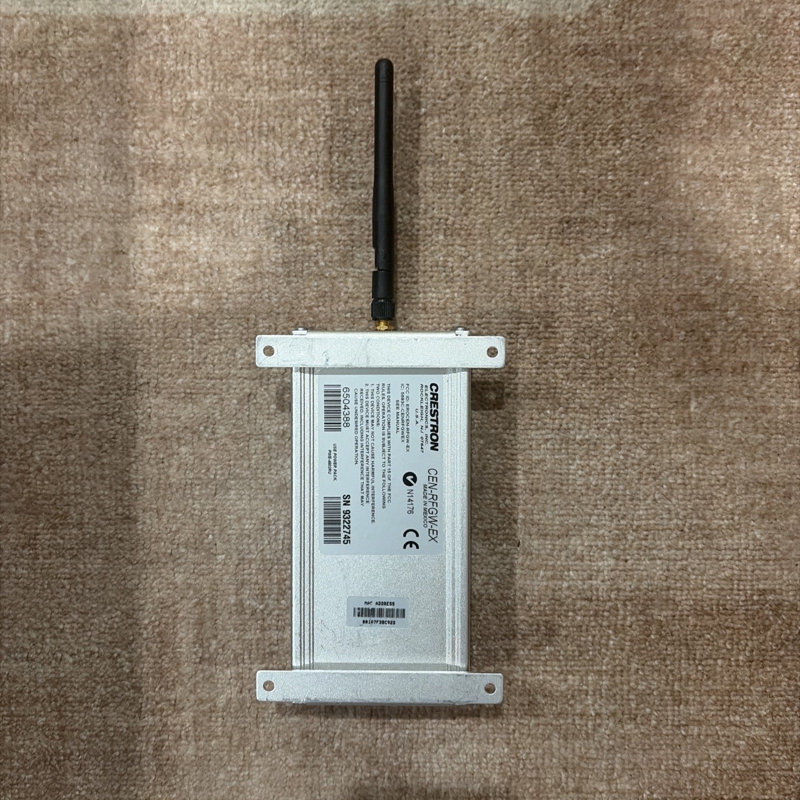 Crestron CEN-RFGW-EX Wireless Gateway for infiNET