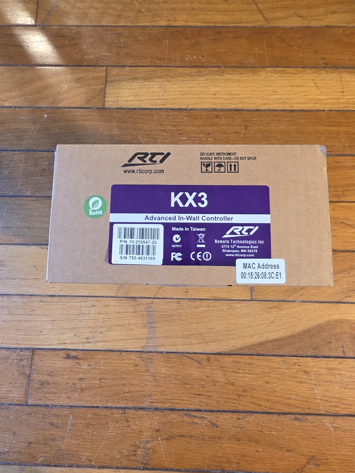 ​RTI KX3 3.5″ Advanced In-Wall Touch Panel Keypad Controller – NEW Open Box