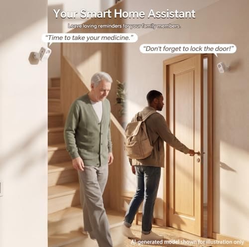 Motion Sensor Alarm with 20s Custom Voice Recording – 120dB Loud Indoor 1 Sensor