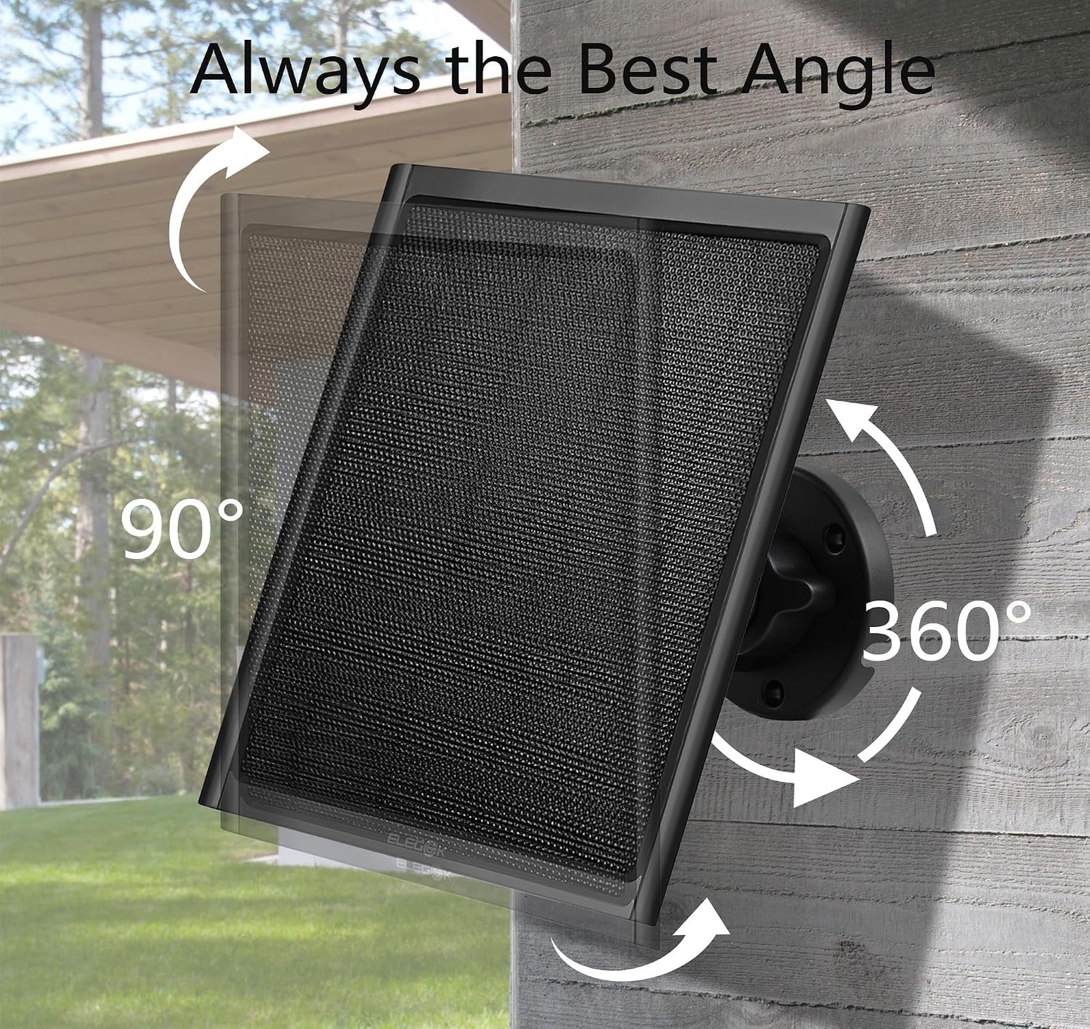 8W Solar Panel Charger USB-C For Battery Security Cameras IP65 Waterproof 2-Pack