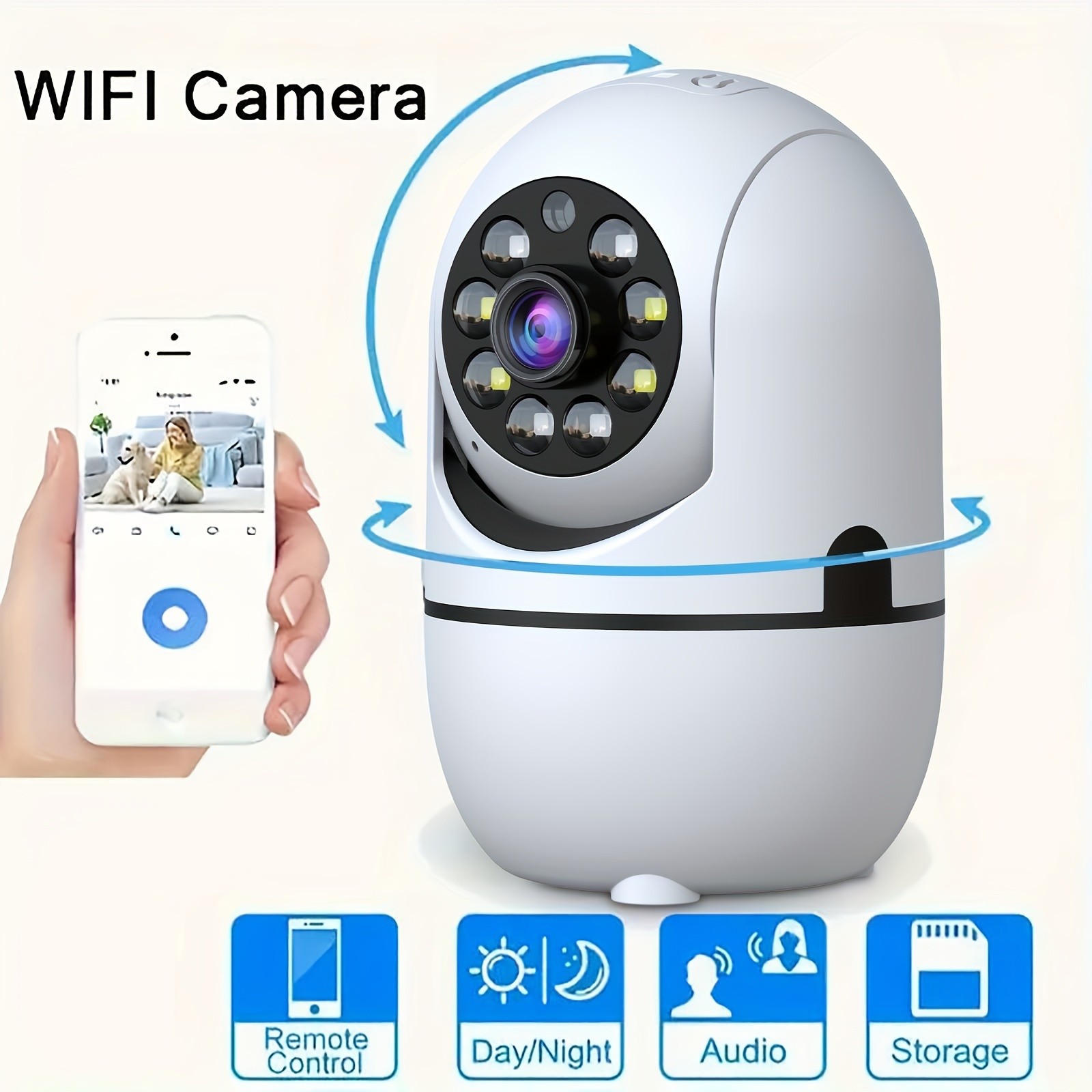 Essential Adaptable Stable Easy to Install 4PCS Indoor Wireless Security Cameras