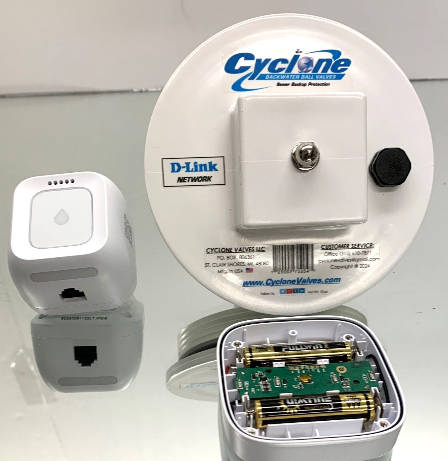 4″ WIRELESS D-LINK CLEANOUT PLUG ALARM SENSOR