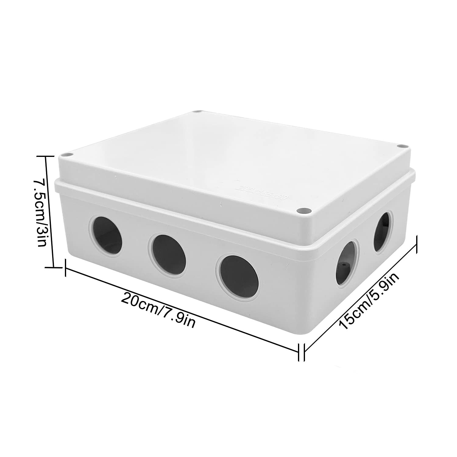 ABS Plastic Junction Box Universal Electrical Enclosure IP66 200mmx150mmx75mm