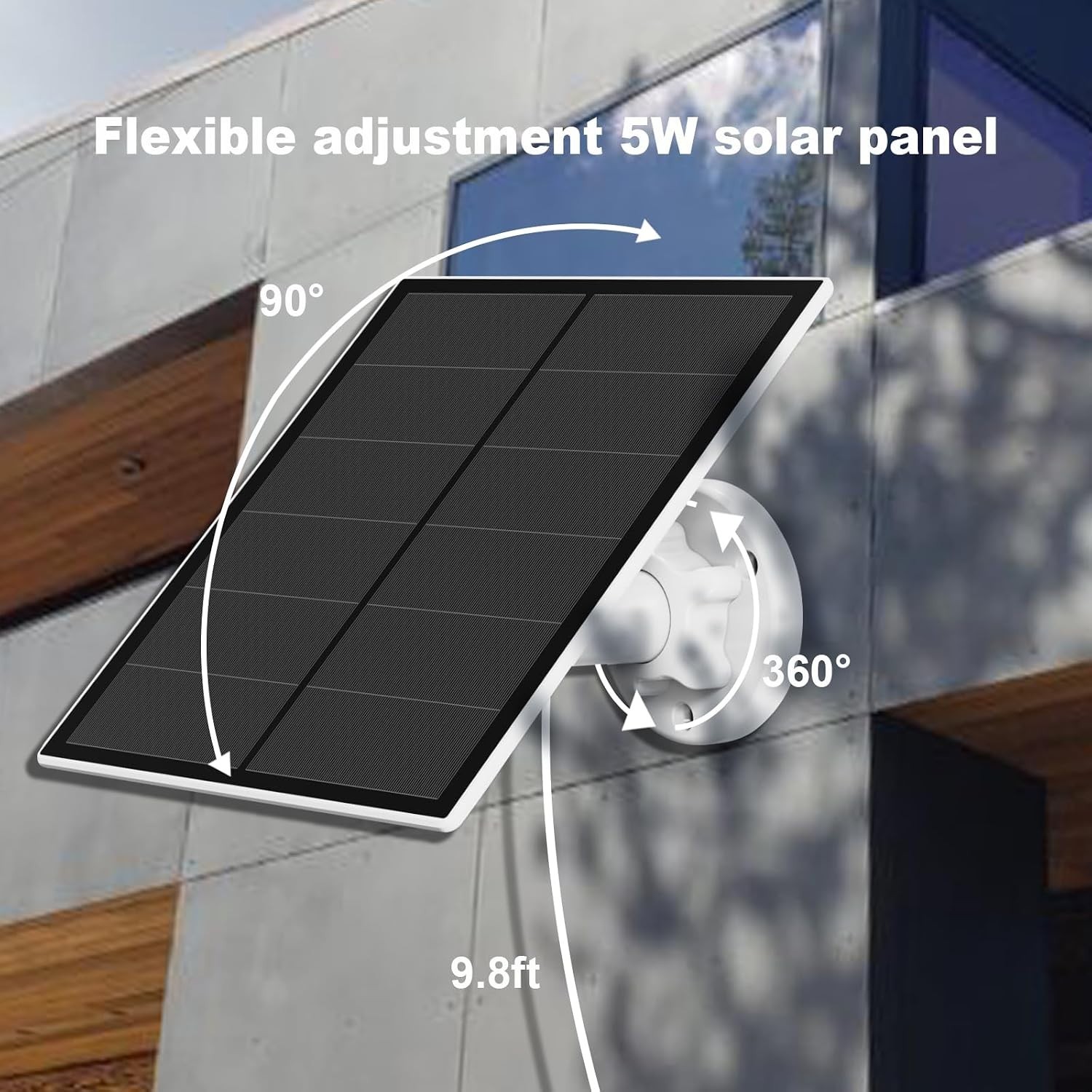 Waterproof Solar Panel 5W for Rechargeable Battery Cameras – USB Compatible
