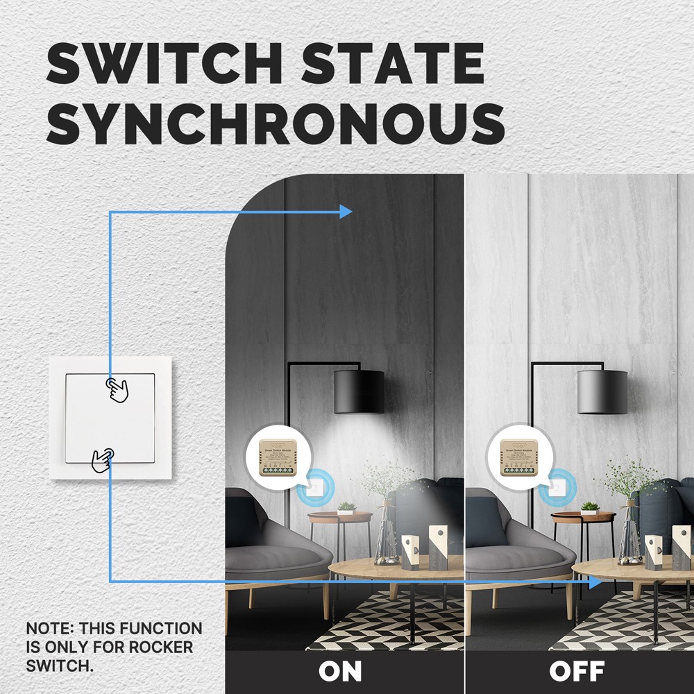 1-Tuya WiFi Intelligent Switch Dimmer DIY Module Light Switch Mobilephone LZOY