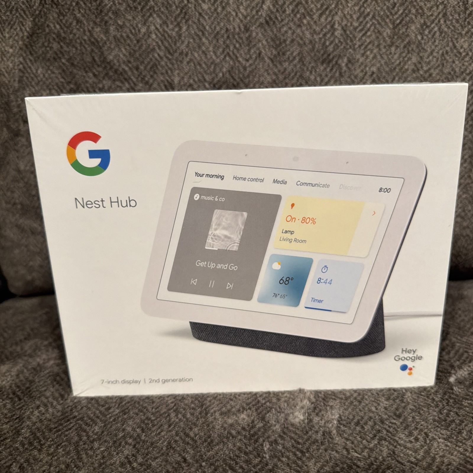 Google Nest Hub (2nd Gen.) 7-inch Smart Display -Charcoal- (GA01892-US) SEALED