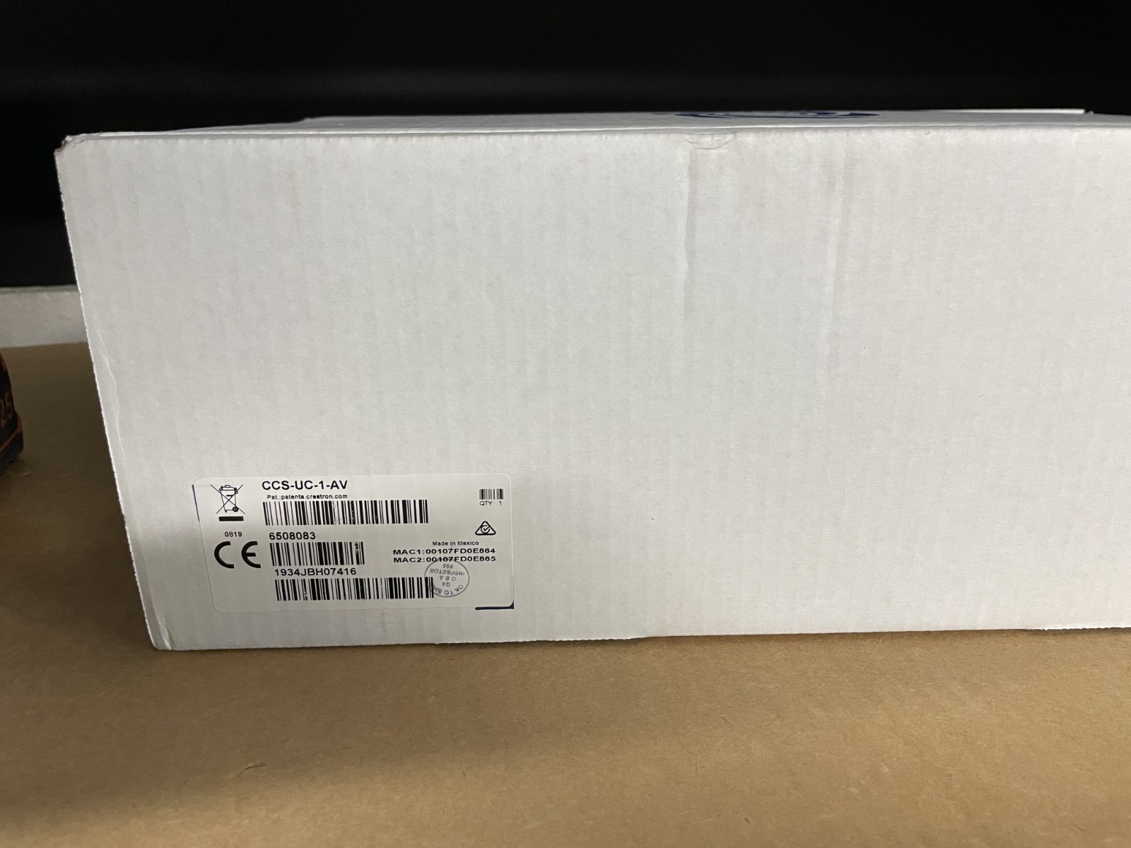 CRESTRON CCS-UC-1-AV Mercury Tabletop UC Video Conference System