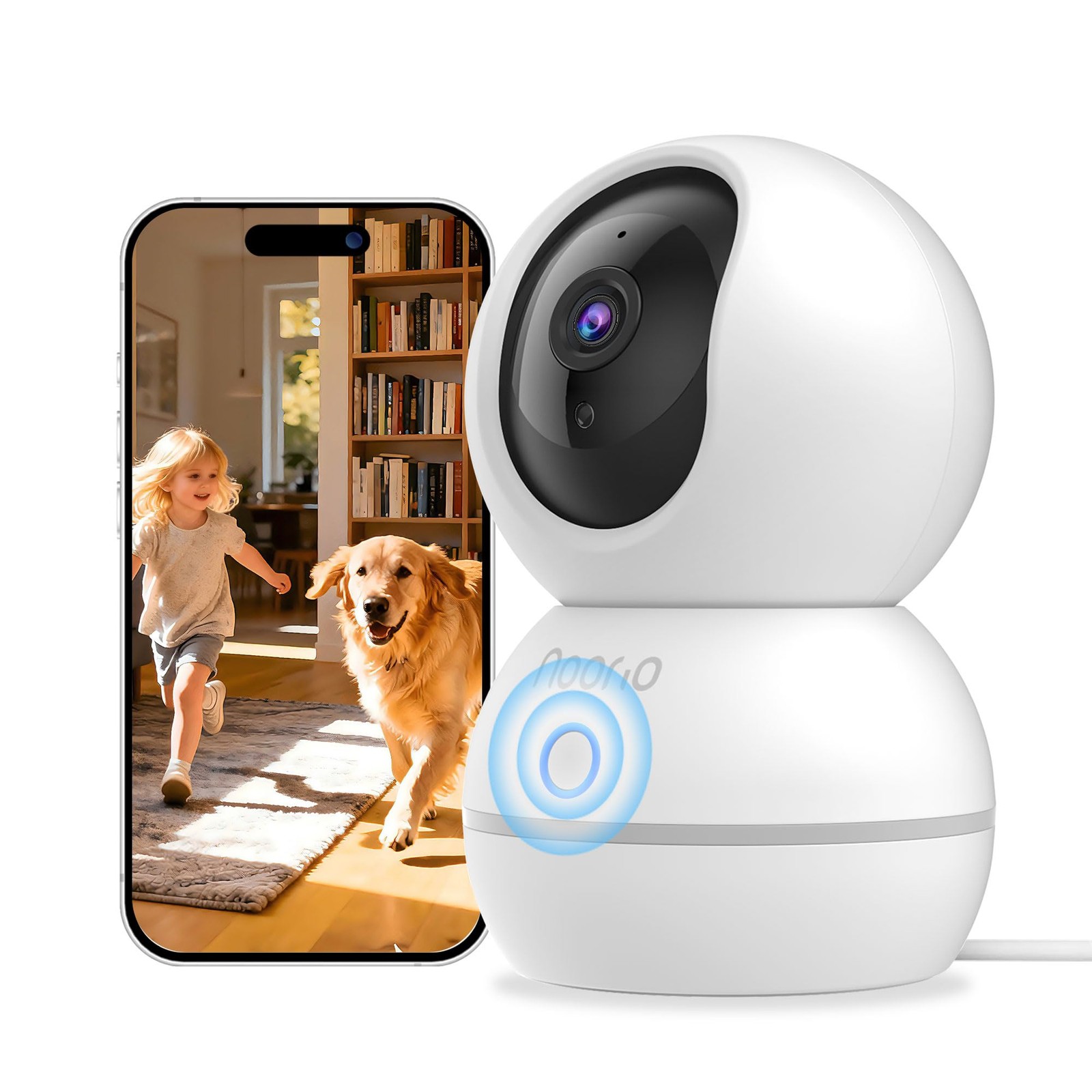2K, Baby Monitor Dog 360-degree for Home /Smart Motion Tracking, App, IR Nigh…